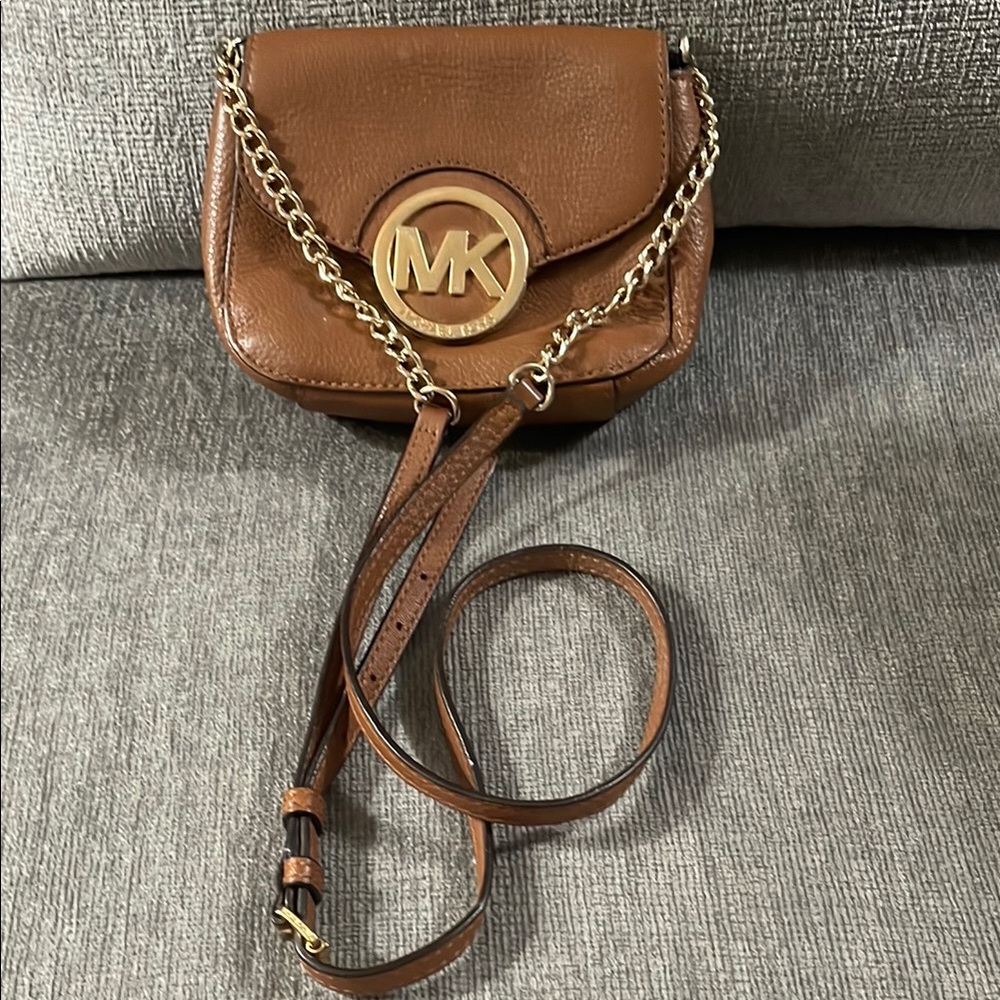 Michael Kors Brown Leather Crossbody Bag